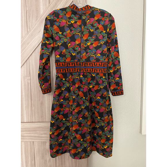 Vintage Goldworm long sleeve, geometric, and floral print dress - Picture 7 of 10